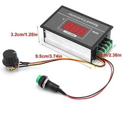 ICQUANZX DC Motor Speed Controller DC 6-60V 12V 24V 36V 48V 30A PWM ，(PWM) Speed Adjustable Stepless Governor Regulator, Motor Speed Controller with Start Stop Switch