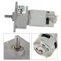 DC 12V/24V 35W Micro-Reduction Gear Motor Metal Gear Motor Speed Adjustable CW/CCW Suitable for Office, Home Automation, Production Renovation, Safety Equipment(12v100 Turn)