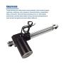 INTBUYING Electric Linear Actuator 100mm（3.94inch）12V DC with Mounting Bracket Heavy Duty 6000N/1320LB Actuators Controller