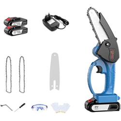 Electric Mini Chainsaw,4-Inch Cordless Electric Portable Chainsaw With Brushless Motor, One-Hand, Pruning Shears Chainsaw For Tree Branch Wood Cutting, Rechargeable Small Electric Saws Quality assuran