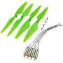 Upgrade Motors Main Blade Propellers for Hubsan H502E H502S Drone Replacement CCW CW with Metal Gear RC Quad Copter Spare Parts Set (Green)