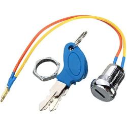 2 Wires Ignition Switch Key Starter Switch with 2 Keys On-Off for Electric Scooter ATV Moped Go Kart (1 Pack)