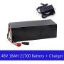 Wnicek 48V 18AH E-Bike Lithium Battery Customizable Battery Pack 13S 3P 21700 Battery for Motors Within 1000W for Electric Scooters Electric Tricycles Electric Wheelchairs with Charger