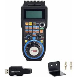4 Axis 6 Axis USB Mach3 Wireless Handwheel Controller Remote Hand Control CNC Handwheel Manual Pulse Generator for CNC Lathe Engraving Milling Machine (WHB04B) (4 Axis)