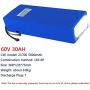 Wnicek 60V 30AH E-Bike Lithium Battery Pack High-Capacity Waterproof Lithium Battery Suitable for 500W 750W 1000W 1200W 1500W 1800W 2000W Scooter Electric Motorcycles Motor with Charger