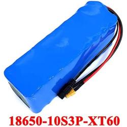 YUWYP 36V Battery 36V Electric Bike Battery 10AH 18650 Battery for Motorcycle Scooter with XT60 Plug and 42V2A Charger Electric Scooter Lithium Battery Pack