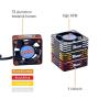Surpass Hobby Rocket 30x30mm Aluminum 28000RPM Motor Cooling Fan for 1/8 1/10 1/12 RC Car 540 550 Motor (Black-Golden)