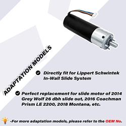 287298, RV in-Wall Slide-Out Motor Compatible with Lippert LCI Schwintek in-Wall Slide System, Motorhome Slide Motor Assembly for Travel Trailer and Camper | 500:1 High Torque Gear Ratio, 12V DC