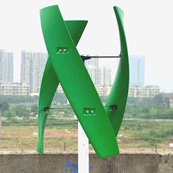 NINILADY Free Energy 600w Vertical Wind Turbine Generator 3 Blades 12v 24v 48v 300RPM with MPPT Controller for Home Factory Use (48V with Controller, Green)