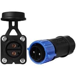 Trolling Motor Plug Receptacle Set, 12V/24V/ 36V/48V Plug for Trolling Motor/ Down Rigger/Fishing Reel,Waterproof Marine Boat DC Power Connector