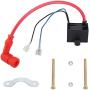 QAZAKY High Performance CDI Ignition Coil Compatible with 49cc - 50cc 60cc 66cc 80cc 2-stroke Engine Motor Motorized Bicycle Bike With Mounting Parts