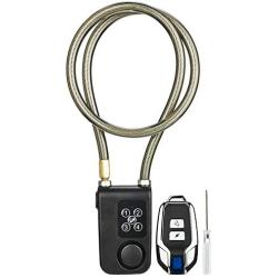 Smart Chain Lock, Vbestlife Bluetooth 4 Digital Combination Password Waterproof Keyless Anti Theft Alarm 110dB Siren Padlock for Bike Motorcycle Door with Remote Control