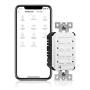 TOPGREENER Smart Light Switch Wi-Fi Scene Controller, 8-Button Programmable Home Automation, Neutral Wire Required, 2.4GHz Network, UL Listed, FCC Compliant, TGWFSC8, White