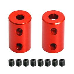 Aopin 4mm to 5mm Red Rigid Couplings Set Shaft Stepper Motor, Length 20mm / 0.79