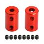 Aopin 4mm to 5mm Red Rigid Couplings Set Shaft Stepper Motor, Length 20mm / 0.79