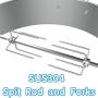Kettle Grill Rotisserie Kit for 22-Inch Kettle Charcoal Grills as Weber/Napoleon/Kingsford; Universal Stainless Steel Grill Rotisserie Kit with Ring/Electric Spit Motor/Meat Forks/Tool Holder
