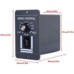 Eurobuy DC Motor Speed Controller, 12-60V 40A PWM Brush Motor Speed Controller CW CCW Reversible Switch