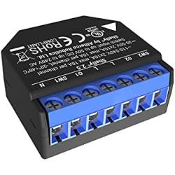 Shelly 2.5 Relay Switch, WiFi Smart Home Automation, Compatible With Alexa & Google Home, iOS Android, No Hub Required, Wireless Light Switch, Smart Appliances, Dual Power Metering