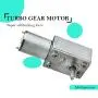 XHSP High Torque Turbo Geared Motor, JGY-370 12V 10rpm DC Worm Gear Motor- Small Electric Motor Low RPM Reducer Self-Locking Motor for DIY Mini Geared Motor