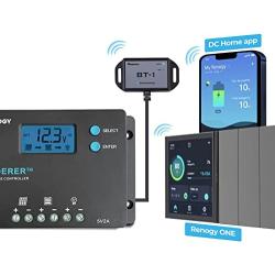 Renogy 10 Amp 12V/24V PWM Negative Ground Solar Charge Controller Compact Design w/LCD Display for AGM, Gel, Flooded and Lithium Battery, Wanderer 10A