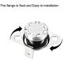 uxcell KSD301 Thermostat 45°C/113°F 10A Normally Open N.O Adjust Snap Disc Temperature Switch for Microwave Oven Coffee Maker 2pcs