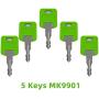5 Keys RV MK9901 Compatible with FIC Code 9901 6601 Motorhome-Master Green Key