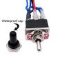 TWTADE Waterproof Momentary Reverse Polarity Switch 12V 10 Amps DC Motor Control 6 Pin 3 Position (ON)/Off/(ON) Metal DPDT Toggle Switch with Waterproof Boot Cap and 21mm Terminal Wires E-TEN-223-DMX