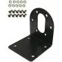 Black 37mm DC Gear Motors Mounting Bracket, Iron Anti-rust Gearbox L-shape Fixed Seat, Gear Reduction Motor Holder