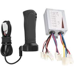 REOUG 500W Motor Brushed Speed Controller & Throttle Grip for Electric Bicycle Scooter Tricycle 36V