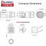 CNLINKO LP20 series waterproof connector, IP65/ IP67 Fast locking connect, 20A 500V 2pin m20 male and female LED outdoor power connector (2 pin)