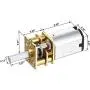 uxcell Micro Speed Reduction Motor DC 6V 200RPM with Full Metal Gearbox 0.18A Electric Gear Box Motor with 2 Terminals for DIY RC