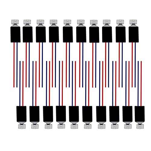 Xnrtop 20Pcs DC 3V 3500RPM Pager Cell Phone Micro Vibration Motor 4mm x 8mm(Black)