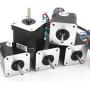5Pcs Nema 17 Stepper Motor 40mm 64oz-in 45Ncm 1.7A 1.8 degree 2 phase with 1M 4-pin Cable & Connector Bipolar 42 stepping motor for 3D Printer Hobby CNC Router Machine 17HS4401J