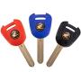 DWL Replacement for Motorcycle Blank Key Uncut Blade for CTX700 CB650 NM4 CBR1000 CTX1300 Interceptor 800 NC700 NC750 CBR650r CB650R CBR500 CB500(Black),Medium
