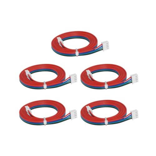 Jusnboir 3D Printer Stepper Motor Cable XH2.54 Terminal line 42 Stepper Motor Wire XH2.54-4 Pin to PH2.0-6 Pin 1000mm Stepper Motor CableSuitable for Most Motors on The Market (cable-5pcs)