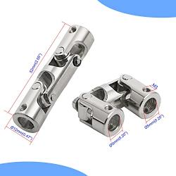 Aopin 5mm to 5mm Rotatable Universal Joint Coupling Shaft Stepper Motor, Length 52mm / 2.05