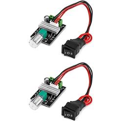 QWORK 80W 6V 12V 24V 28V 3A PWM Speed Control Reversible Switch Adjustable DC Motor Speed Controller 1203BB DC Motor Driver Commutation Reversing, 2 Packs