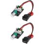 QWORK 80W 6V 12V 24V 28V 3A PWM Speed Control Reversible Switch Adjustable DC Motor Speed Controller 1203BB DC Motor Driver Commutation Reversing, 2 Packs