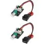 QWORK 80W 6V 12V 24V 28V 3A PWM Speed Control Reversible Switch Adjustable DC Motor Speed Controller 1203BB DC Motor Driver Commutation Reversing, 2 Packs