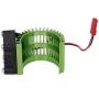 Motor Heat Sink Heatsink with Fan N10028 Cooling Side Vent 6v JST 540 545 550 Size Alloy Aluminum for 1/10 RC Hobby Model Car HSP HPI Wltoys Himoto Tamiya(Green)