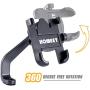Homeet Motorcycle Phone Mount, Metal Motorcycle Phone Holder Motorbike Rearview Mirror Smartphone Holder Mount Universal 【Φ10mm】- 360° Rotation Adjustable - Aluminum Alloy
