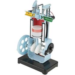 4 Stroke Internal Combustion Engine Model Diesel Engine Model Four-Stroke Single-Cylinder Diesel Engine Model for Physics Mechanics Experiment Teaching Instrument