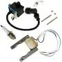 JLD CDI Ignition Coil Motorized Bicycle Magneto Coil Spark Plug for 2 Stroke 48cc 49cc 66cc 80cc Engine Bike Motors