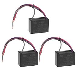 uxcell Ceiling Fan Capacitor CBB61 3.5/4/2.5uF 250V AC 4 Wires Metallized Polypropylene Film Capacitor 47x34x22mm for Electric Fan Pump Motor Generator 3Pcs