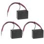 uxcell Ceiling Fan Capacitor CBB61 3.5/4/2.5uF 250V AC 4 Wires Metallized Polypropylene Film Capacitor 47x34x22mm for Electric Fan Pump Motor Generator 3Pcs