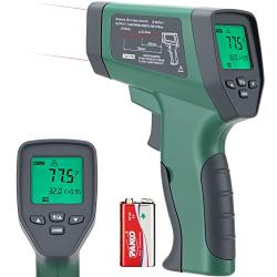 INKBIRDPLUS Temperature Gun Infrared Thermometer for Cooking, Digital Laser Thermometer Gun for Pizza Oven and Reptiles with Backlight, -58°F~1382°F, 16:1 Distance spot Ratio, Adjustable Emissivity