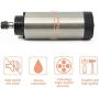 RATTMMOTOR CNC Spindle Motor Kit 1.5KW 220V Air Cooled Spindle Motor ER11 φ65mm 24000RPM 8A 400HZ+1.5KW 220V VFD Inverter Variable Frequency Drive Converter Controller for CNC Router Machine