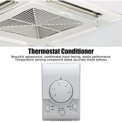 Line Voltage Thermostats Heating and Cooling Two-Way Room Mechanical Temperature Controller Adjustable Thermostat Switch for Central Air Conditioning