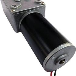 TSINY 27rpm Low Rpm Small 12v DC Worm Electric Right Angle Gear Motor with 8mm Out Shaft