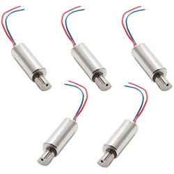 Augiimor 5PCS Micro Coreless Vibration Motor DC 1.5-3.7V 13000RPM Vibration Micro Coreless Brushed Motors 7x16mm Electric Motors with Eccentric Wheel